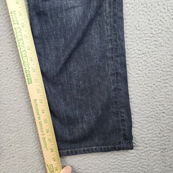 Habitual Jeans Men's 33 Button Fly Dark Wash Blue Denim Pants Iron Cross Pocket - Picture 4 of 11